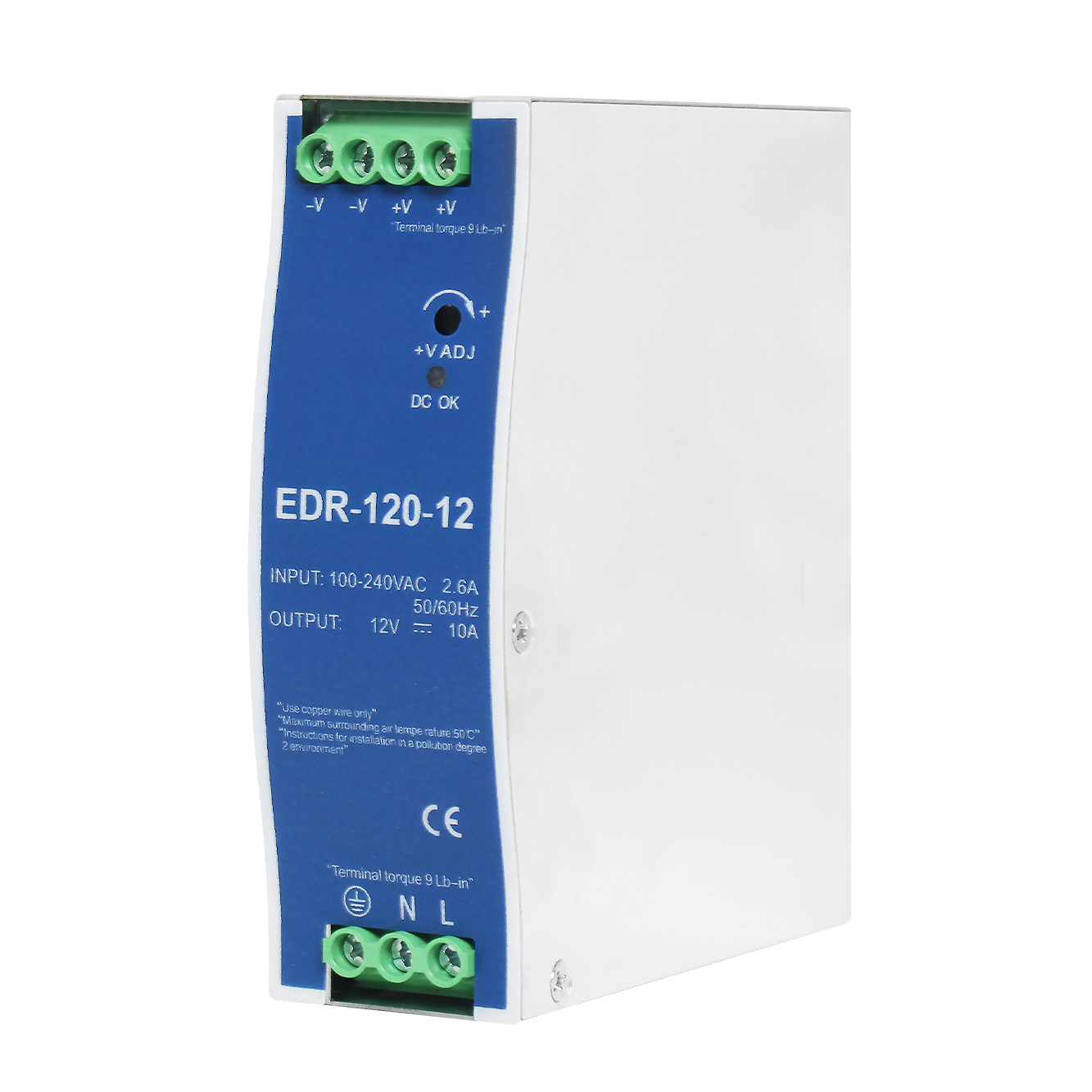 Metal Case Din Rail EDR-120W power supply