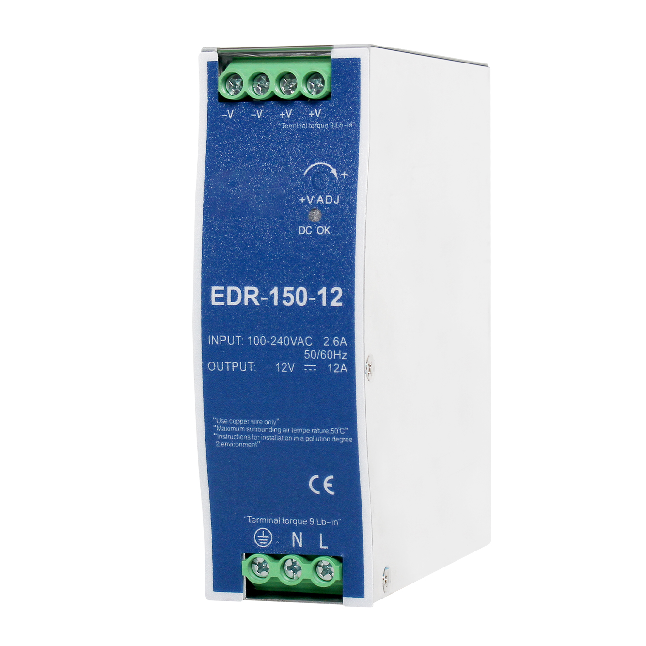 Metal Case Din Rail EDR-150W power supply