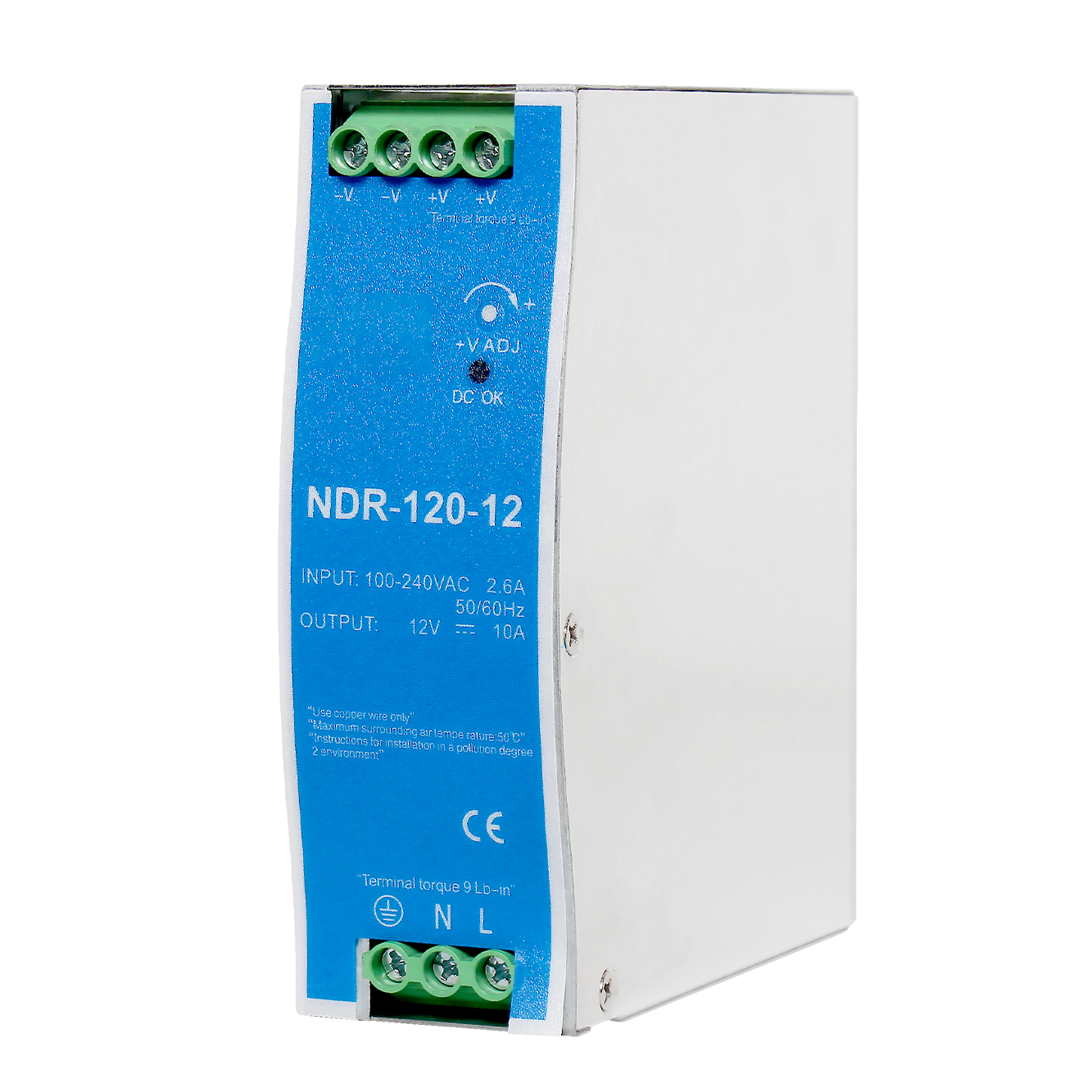 Metal Case Din Rail NDR-120W power supply